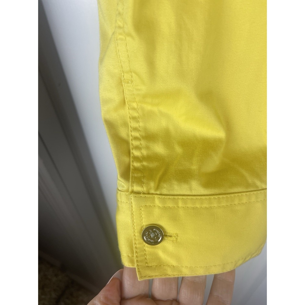 Jones New York Signature Yellow Zip Jacket Womens XL Stretch Lightweight Blazer - Picture 6 of 9